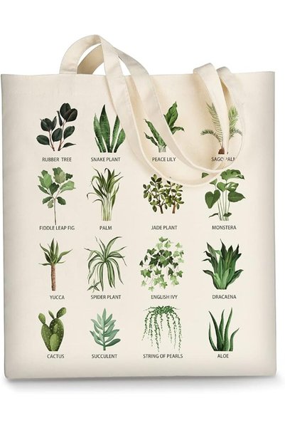 GENERAL AUSVKAI Canvas Tote Bag Aesthetic for Women, Cute Reusable Cloth Cott...