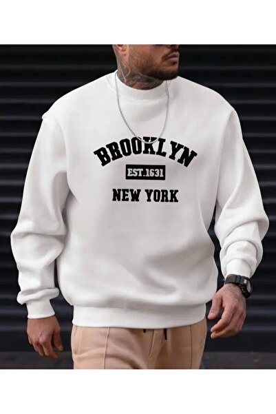 Vordevia Γυναικείο-Ανδρικό φούτερ με στάμπα Brooklyn, από βαμβάκι, 3 κλωστών,...