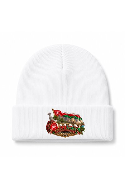 Rabona Fashion Oman Flag Mountains & Cultural Symbols Graphic Beanie