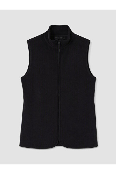 LC Waikiki Lcw Everyday Black Fleece Plain Women's Vest with Nevavm Difference