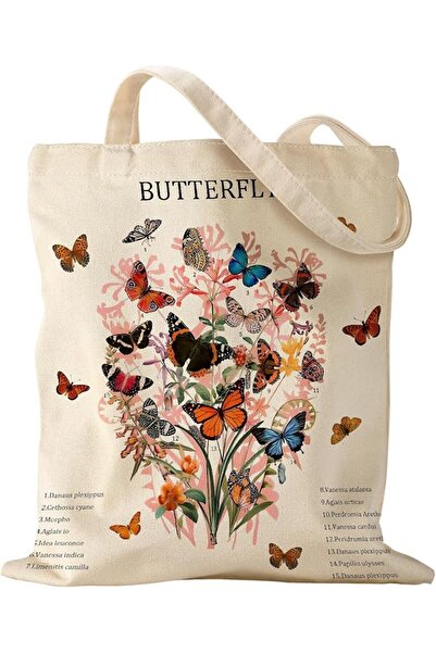 Miss Adola Aesthetic Canvas Tote Bag with Pattern for Women, Sturdy Cloth Cot...