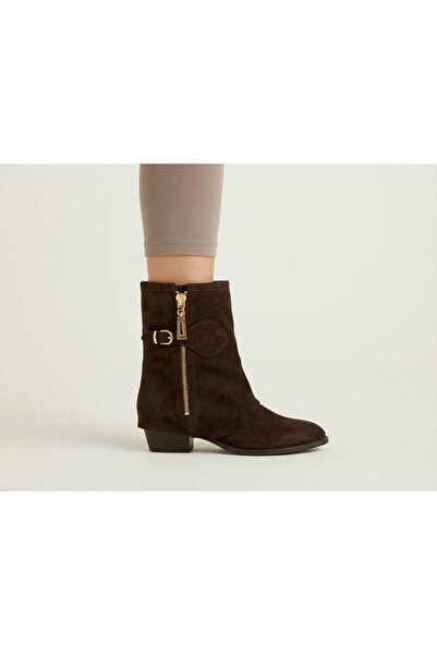 MARCO ROCCO Genuine Leather Suede Boots with Zipper and Buckle Accessories fo...