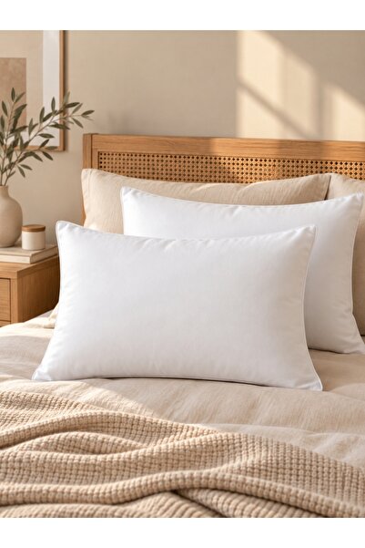 ZIY Collection Home Series Solid Color 100% Cotton White 2-Piece Pillowcase S...