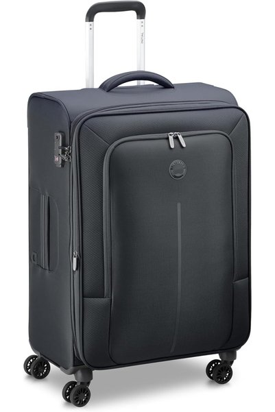 Delsey Paris Delsey Caracas Spinner Luggage, 70 cm, Black, 8-Wheel Trolley Su...