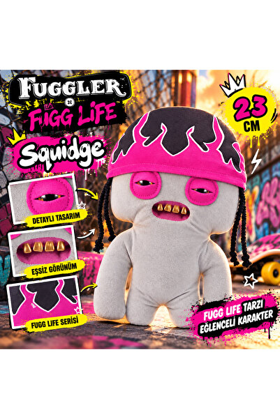 Cici Oyuncak Fuggler Fugg Life Squidge 23 cm Peluş Figür – Altın Dişli, Banda...
