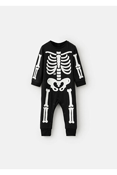 MANGO Baby Karanlıkta parlayan iskelet tulum pijama