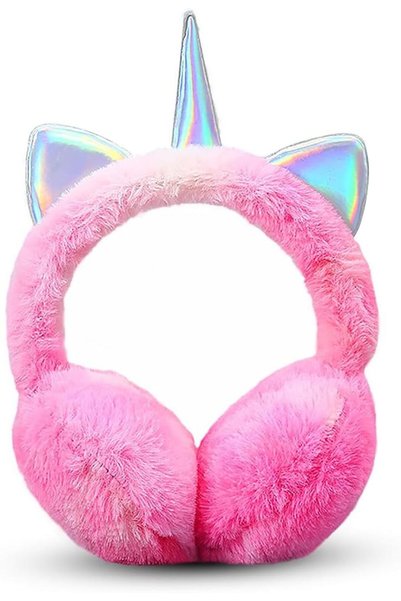 GNAFOTU Rainbow Unicorn Earmuffs Warm Cute Winter Ear Warmers Portable Soft P...