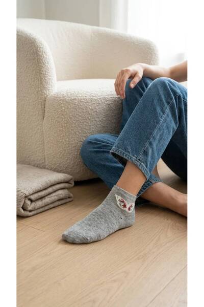 ESER Women's Booties Socks 3-Pack |   Black Gray White |   Polka Dot Patterned Daily Socks
