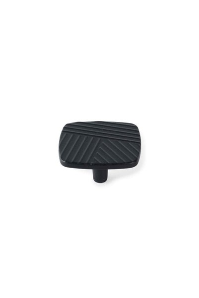 OEM Buton pentru mobila, REI, metalic, zamac, negru, 42 x 42 x 23 mm