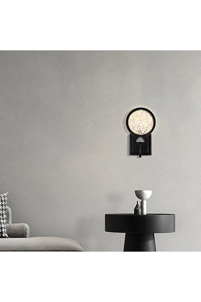 Generic Brand أبليك جداري مودرن أسود LED 7 واط 3 ألوان إضاءة - WA/C5438/BK+3CO