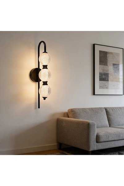 Generic Brand أبليك جداري مودرن أسود LED 12 واط 3 ألوان إضاءة - WA/E7133/3BK+3CO