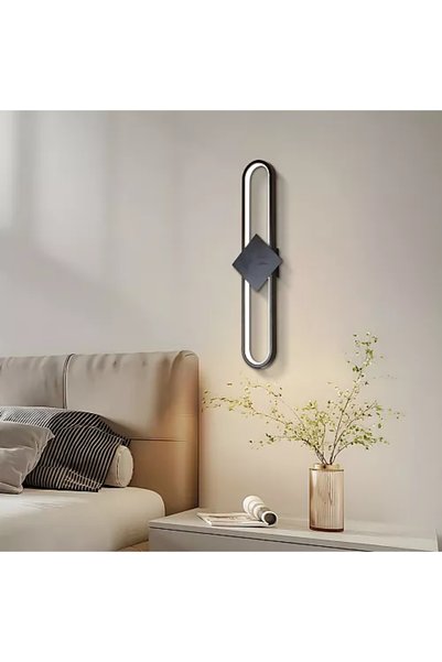 Generic Brand أبليك جداري مودرن أسود LED 9 واط 3 ألوان إضاءة 50 سم - WA/D6311...