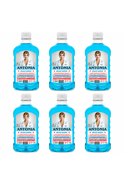 ANTONİA alcool sanitar 70%, 500 ml, set 6 bucăți