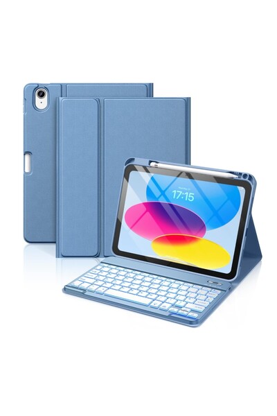 Vobafe Husa carcasa cu Tastatură pentru iPad A16, A2696, A2757, A2777, Genera...