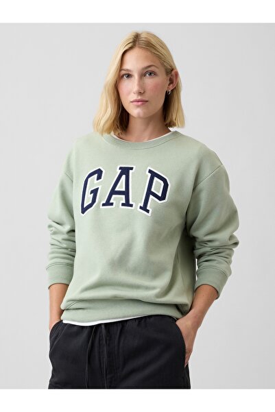 GAP Kadın Açık Yeşil Logo Sweatshirt