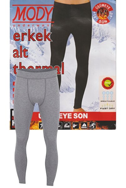 Erkek Kışlık Gri Renk Likralı Mody Termal Alt İçlik