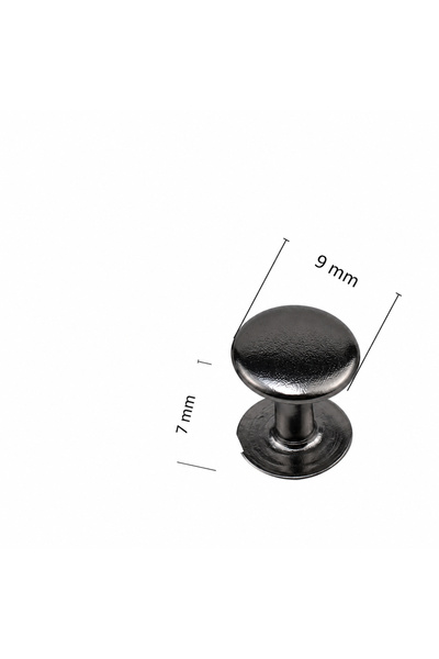 YF STORE 9 mm Çift Kafa Siyah Rivet