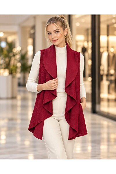 MARWARİ OTANTİK BUTİK Italian Boucle Fabric Pocketless Women's Vest 44/50