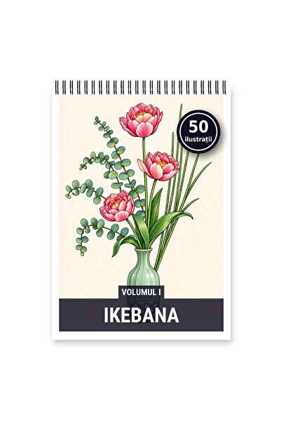 Legendary Gifts Carte de colorat, 50 de ilustrații Ikebana - Volumul I, 106 p...