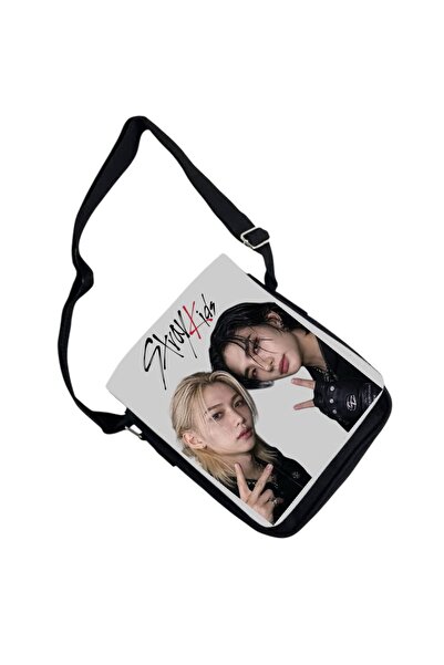 OEM Geantă personalizată stray kids stay felix hyunjin kpop, Negru, 18x20x6 cm