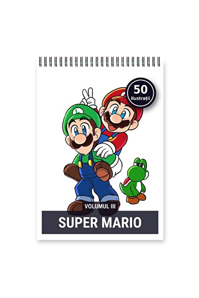 Legendary Gifts Carte de colorat, 50 de ilustrații Super Mario - Volumul III,...