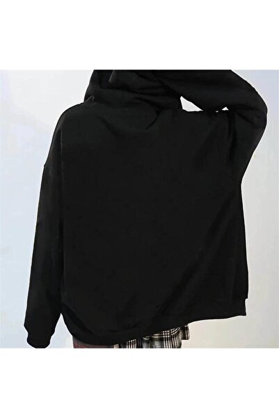 luci sports Plain Black Unisex Oversize (3 THREAD) Thick Winter Cardigan with...