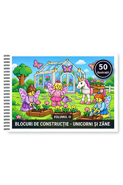Legendary Gifts Carte de colorat, 50 de ilustrații Blocuri de constructie - U...
