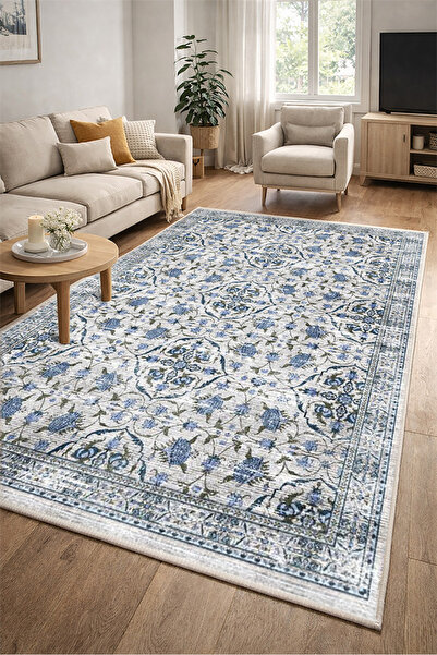Lioara Home Modern Desen Dijital Baskı Halı | Yıkanabilir Kaymaz Taban Salon ...