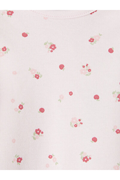 LC Waikiki Two Mt Shop Quality Lcw Baby Pink Oval Collar Floral Baby Girl Sna...