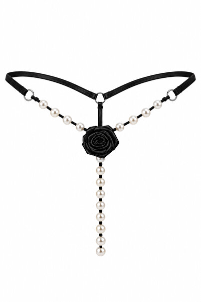 Madame Mercy Red Rose and Pearl Detailed Panties