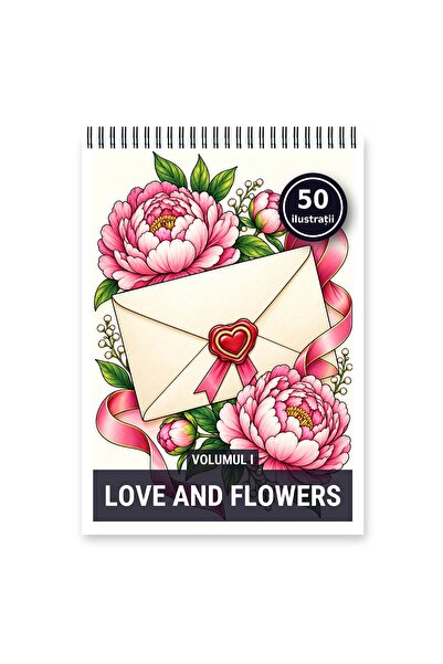Legendary Gifts Carte de colorat, 50 de ilustrații Love and Flowers - Volumul...