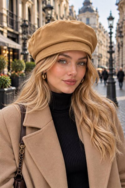 BALIENTE Camel Cashmere Wool Cap Women's Hat