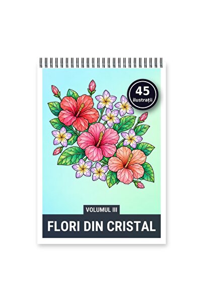 Legendary Gifts Carte de colorat, 45 de ilustrații Flori din Cristal - Volumu...