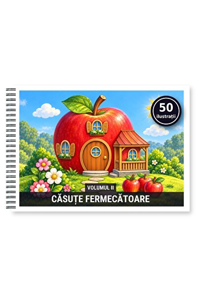Legendary Gifts Carte de colorat, 50 de ilustrații Casute fermecatoare - Volu...