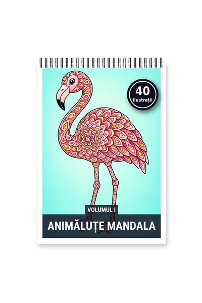 Legendary Gifts Carte de colorat, 40 de ilustrații Animalute Mandala - Volumu...