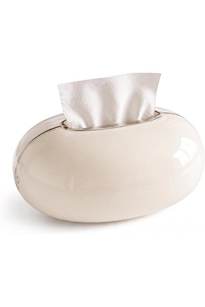 Rezuza Modern Oval Tissue Box Cover, Premium ABS Plastic Facial Tissue Holder...