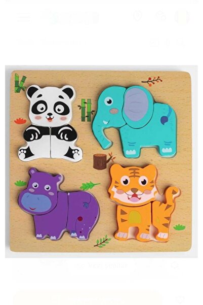 OEM Puzzle din Lemn cu Animalute 19x19cm