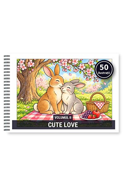 Legendary Gifts Carte de colorat, 50 de ilustrații Cute Love - Volumul II, 10...