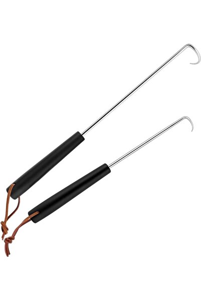 GENERAL E-far Meat Hook Flipper Set of 2, Stainless Steel Pigtail Food Flippe...