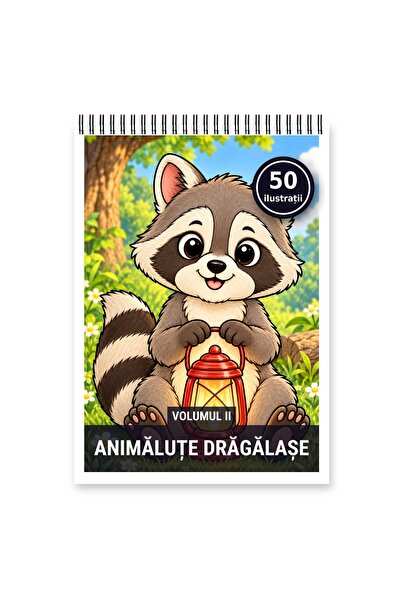 Legendary Gifts Carte de colorat, 50 de ilustrații Animalute Dragalase - Volu...