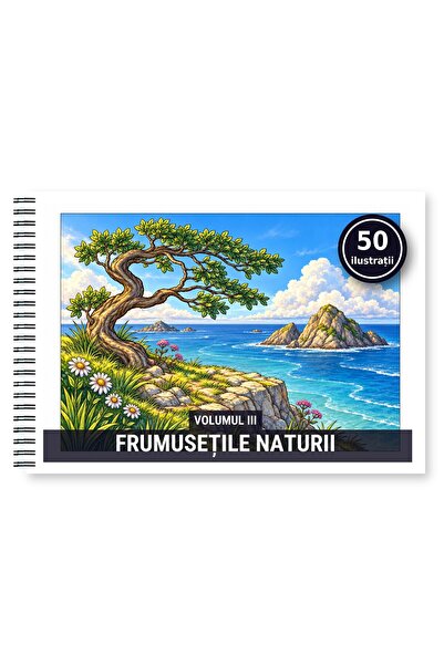 Legendary Gifts Carte de colorat, 50 de ilustrații Frumusetile Naturii - Volu...
