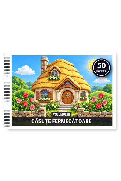 Legendary Gifts Carte de colorat, 50 de ilustrații Casute fermecatoare - Volu...