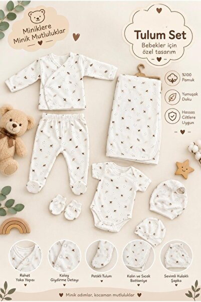 EYMORA DESENLİ 7 Lİ ZIBIN SET
