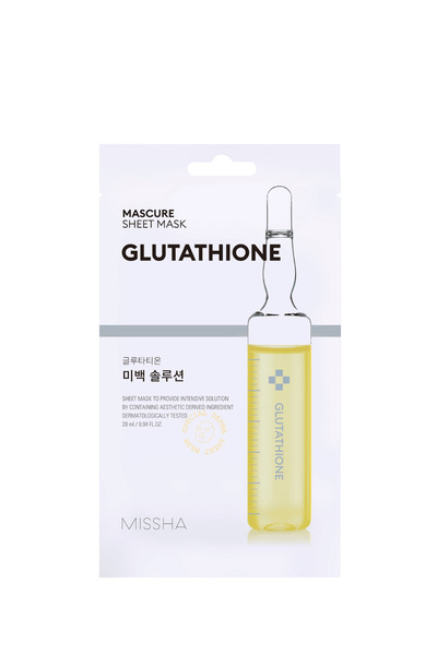 Missha Mască de față Mascure Whitening Solution (Glutathione), MISSHA, 27 ml