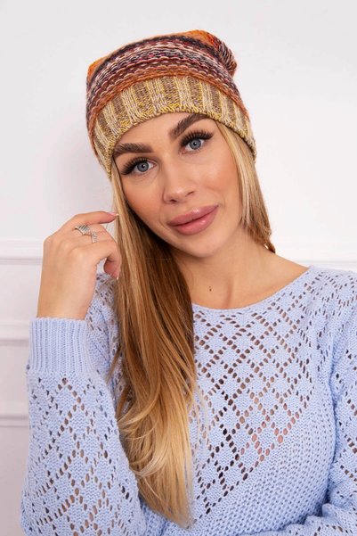 Kesi Căciulă din fleece Krystyna K207 maro bej