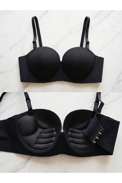 Lavint Homewear Double Push-Up Balensiz Lazer Kesim Micro Kumaş Çift Dolgulu ...