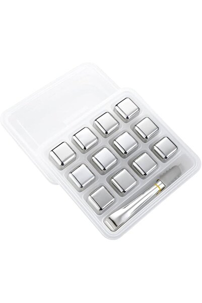 GENERAL 12-Pack Stainless Steel Ice Cubes – Reusable مكعبات ثلج Metal Stones ...
