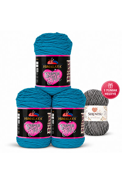 Himalaya Super Soft Yarn, 80834, Shawl Cardigan Sweater Yarn 3X200Gr, Serenit...