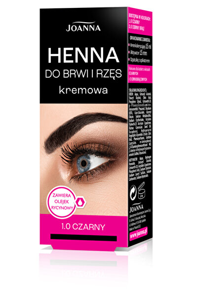 JOANNA Vopsea cremă pentru gene și sprâncene Tint, negru, 15 ml + 15 ml