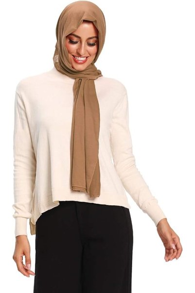 GENERAL Jersey Hijab Scarfs for Women Head Scarf Muslim Head Wraps
